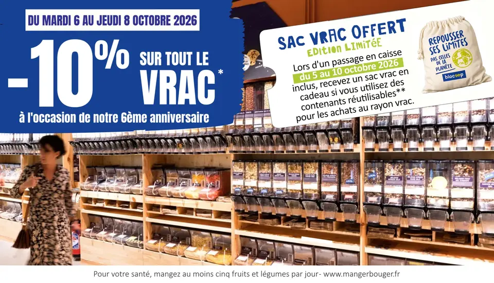 Opé vrac 6eme anniversaire